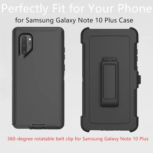 Miniatura 6 de Funda protectora resistente para Samsung Galaxy Note 10 Plus, a prueba de polvo, a prueba de golpes, protección contra caídas, 3 en 1, para Samsung