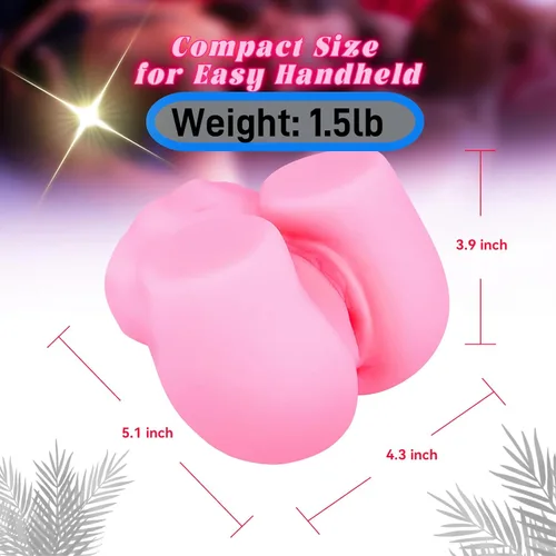 Miniatura 2 de Masturbador masculino de 1.5 libras, muñecas sexuales para hombres, coños de bolsillo, juguetes sexuales realistas para adultos, culo de nivel