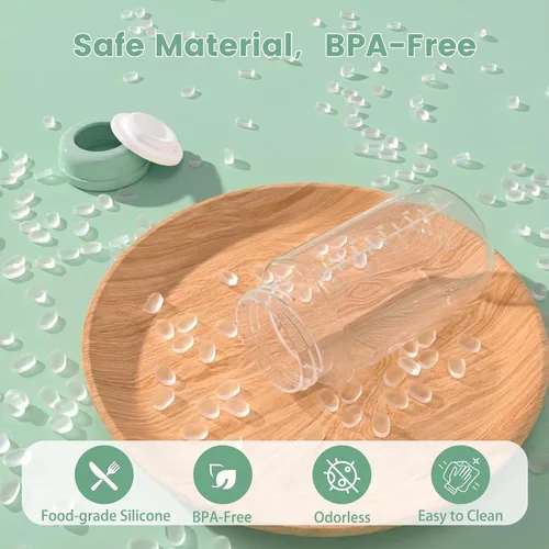 Miniatura 8 de 2 botellas de almacenamiento de leche materna de 10 onzas compatibles con SpectraS1 S2 9 Plus SG/Motif Luna/otros brida de boca ancha, recipiente