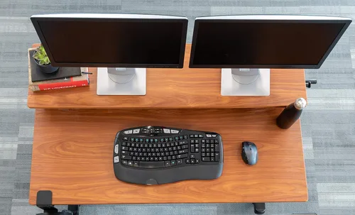 Miniatura 18 de DESK STORE - Escritorio para computadora ajustable para estar sentado o parado
