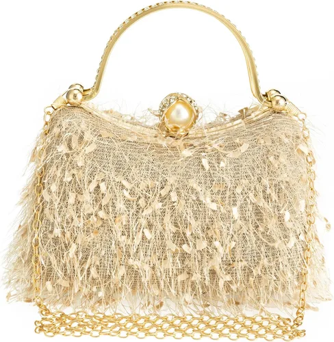 Miniatura 2 de YYW Bolso de mano para mujer, bolso brillante con asa superior, bolsa de noche, bolsa cruzada, bolsa de hombro para boda, fiesta, baile de graduación
