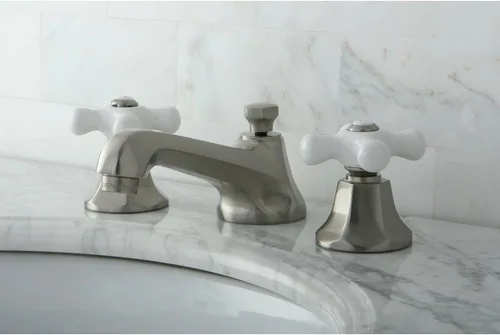 Miniatura 4 de Kingston Brass KS4468PX - Grifo de baño extendido de 8 pulgadas, níquel cepillado Cromo pulido