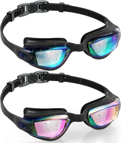 Aegend - Gafas de natación de 2 unidades, gafas de natación para niños, niños y niñas de 3 a 14 años