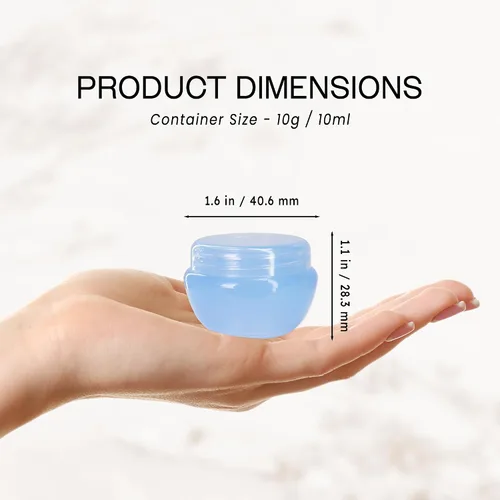 Miniatura 3 de Beauticom - Frascos (0.35 oz / 0.3 fl oz) esmerilados con revestimiento interior para guardar exfoliantes, aceites, ungüentos, cremas, lociones