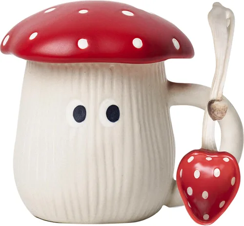 Miniatura 12 de Disoza Taza de Gato con Tapa Regalo de Gato Taza de Té de Cerámica con Cuchara Taza de Té de Café 400 ML Taza de Navidad Regalo de Cumpleaños