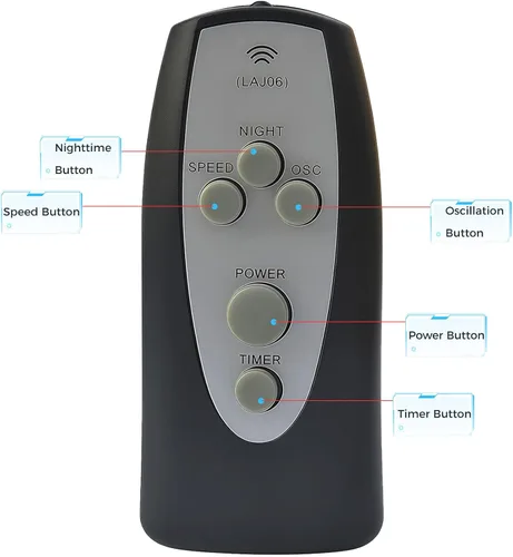 Miniatura 5 de Mando a Distancia de Repuesto para Ventilador de Torre Hogar Lasko T42951