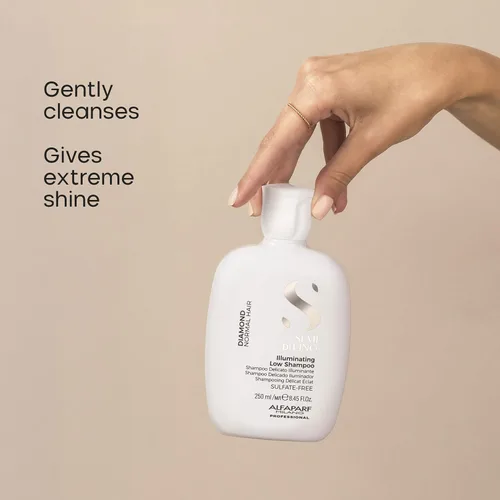 Miniatura 5 de ALFAPARF MILANO Semi di Lino Diamond Shine - Champú iluminador sin sulfato - Añade brillo y brillo - Sin parabenos ni parafina - Seguro para cabello