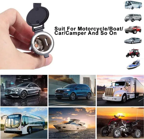 Miniatura 4 de Xafissy - Enchufe para encendedor automático, 12 V, 120 W, impermeable, para coche, barco, tractor, motocicleta (1)
