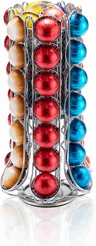 ZCDCP Soporte para cápsulas Nespresso, soporte para cápsulas Vertuo, soporte de almacenamiento con 360 grados, organizador de cápsulas de café