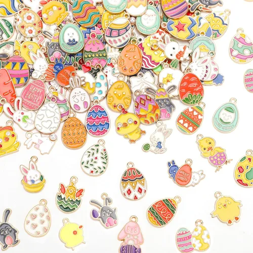 Miniatura 20 de MARFOREVER 120 dijes de mar con temática oceánica para la fabricación de joyas, esmalte dorado surtido de estrellas de mar y conchas marinas