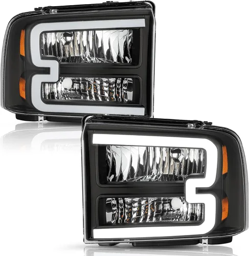 Miniatura 13 de TUSDAR Juego de montaje de faros delanteros para Ford F250 F350 F450 F550 Super Duty 2005-2007 / Ford Excursion 2005 lado del conductor