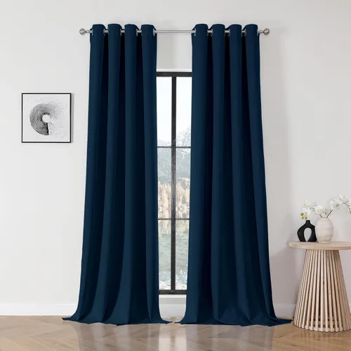 Miniatura 16 de Joydeco Cortinas opacas para dormitorio de 72 pulgadas de largo, 2 paneles de cortinas con aislamiento térmico para oscurecer la habitación