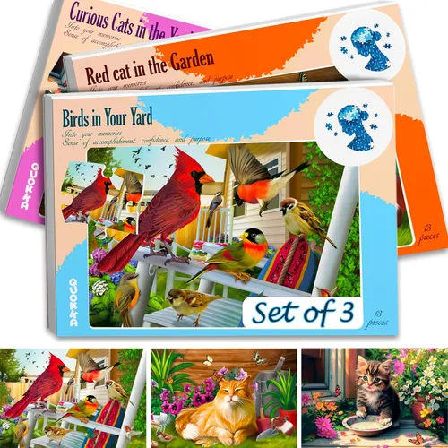 QUOKKA 13 Piezas de Actividades para Demencia para Adultos - 3 Juego de Rompecabezas para Personas Mayores - Regalos Grandes para Personas Mayores -