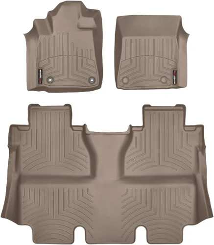 Miniatura 8 de Weathertech Revestimientos de suelo personalizados para Toyota Tundra - 1ª y 2ª fila (444081-440938), negro