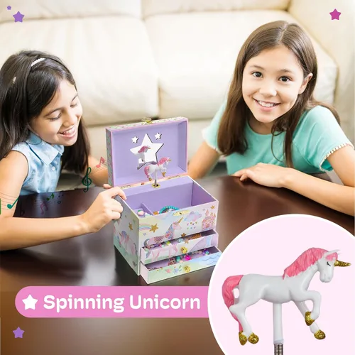 Miniatura 6 de JewelKeeper - Joyero musical grande con 2 cajones