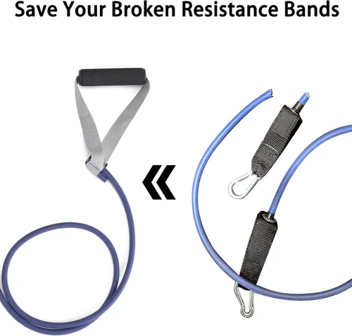 Miniatura 3 de Manijas de banda de resistencia, anclaje de puerta, kit de accesorios de correa de asistencia para bandas elásticas y tubos, accesorios de bandas