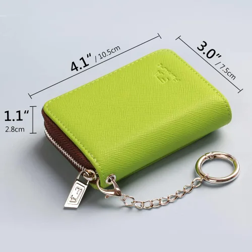Miniatura 6 de FurArt Cartera con Cremallera para Mujeres, Cartera con Bloqueo RFID para Tarjetas de Crédito, Portador de Tarjetas de Presentación, Cartera Llavero