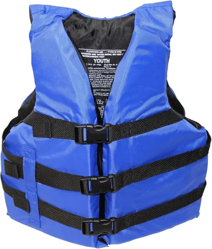 Miniatura 7 de Chaleco salvavidas de remo tipo III aprobado por la Guardia Costera, dispositivo de flotación PFD tipo III; moto acuática, wakeboard, chaleco Azul