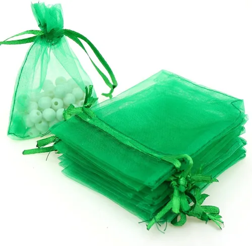 Miniatura 15 de 100 bolsas de organza Akstore, 4 x 6 pulgadas, para boda, festival, fiesta, etc Dorado