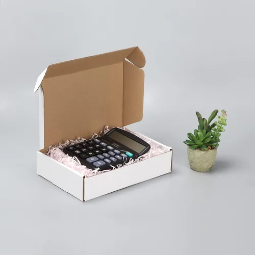 Miniatura 6 de HORLIMER - Cajas de envío de 9 x 6 x 2 pulgadas, conjunto de 25 unidades, caja de cartón corrugado blanca para envíos por correo de literatura Blanco