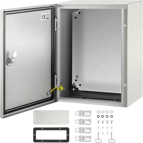 Miniatura 13 de VEVOR NEMA - Caja de acero de 16 x 16 x 6'', caja eléctrica de acero NEMA 4X, IP66 impermeable y a prueba de polvo, caja de conexiones eléctricas