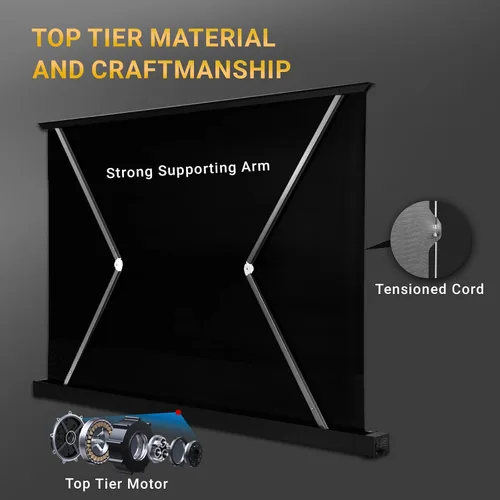 Miniatura 4 de ALR/CLR - Pantalla de proyector motorizada para proyector UST de 100 pulgadas, 95% de rechazo de luz ambiental, 4K/8K Ultra HD, Active 3D, para cine