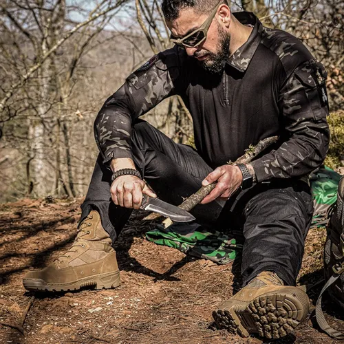 Miniatura 6 de YEVHEV Botas tácticas para hombre botas de trabajo militares botas de combate del desierto botas de combate del ejército para senderismo motocicleta