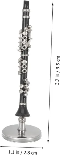 Miniatura 8 de Vaguelly 2 juegos miniatura Clarinete Bajo Modelo Juguete Instrumento Musical Clarinete Miniatura Decoración del Hogar Accesorio