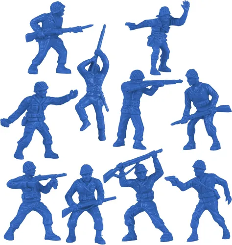 Miniatura 3 de BMC Classic - Figuras de soldado de plástico para hombre, 40 unidades, color azul, fabricadas en Estados Unidos