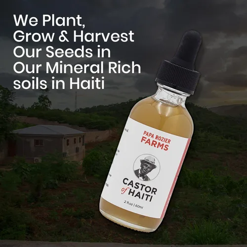 Miniatura 2 de Papa Rozier Farms Aceite de ricino puro de incienso orgánico para tratamiento del crecimiento del cabello, hidratante de piel seca, tratamiento