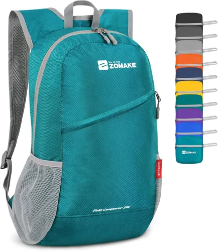 Miniatura 15 de ZOMAKE Mochila ligera y plegable, mochila pequeña para senderismo, resistente al agua, bolsa de día para viajes (azul oscuro)