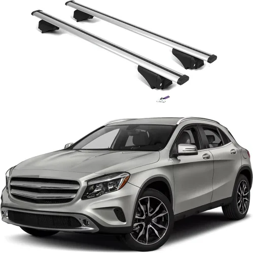 Miniatura 14 de ERKUL – Barras transversales portaequipajes para Mercedes Benz GLA 2021-2026 Barras transversales de aluminio con bloqueo antirrobo para techo