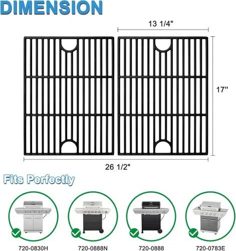 Miniatura 2 de Piezas de repuesto para parrilla Nexgrill de 4 quemadores 720-0830H, 720-0783E, 720-0830D, 5 quemadores 720-0888N, 720-0888, rejillas de parrilla