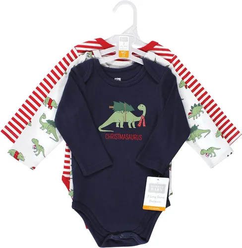 Miniatura 67 de Hudson Baby Body unisex de algodón de manga larga para bebé, leopardo rosa rojo