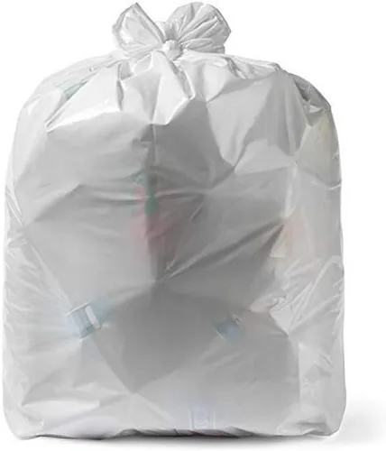 Miniatura 13 de Aluf Plastics Bolsas de basura de 45 galones, 40 x 46 pulgadas, color blanco (paquete de 100), para baño, hogar, oficina y basura ligera, rollos sin