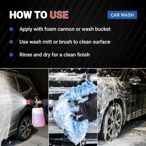 Miniatura 4 de AIM Chemicals - Champú de auto con fórmula de alta espuma, champú profesional para lavado de autos compatible con revestimientos de cerámica, ideal