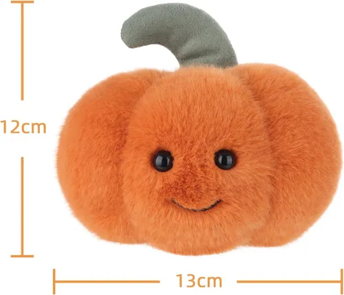 Miniatura 7 de Apricot Lamb Juguetes de verduras, peluches de calabaza fresca, animal de peluche suave, perfecto para niños (calabaza naranja, 4.5 pulgadas)