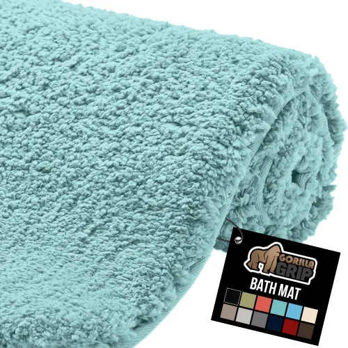 Miniatura 11 de GORILLA GRIP Alfombras de baño, ultra suaves, absorbentes, de felpa gruesa, lavables a máquina, microfibra de secado rápido, tapetes para ducha