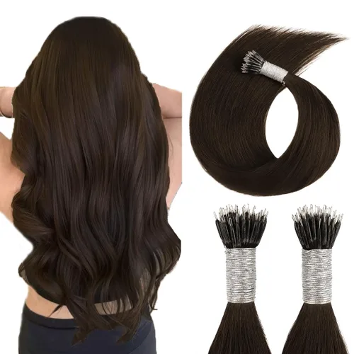 Miniatura 12 de ABH AMAZINGBEAUTY HAIR Extensiones de cabello rizado liso para mujeres negras con punta en I, cabello humano, punta en I, Remy, 50 mechones, punta