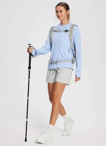 Miniatura 6 de BALEAF Chaqueta UPF 50+ para mujer, ligera, con capucha, manga larga, para correr, senderismo, ropa al aire libre