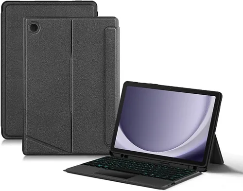 Miniatura 12 de Funda de teclado para Samsung Galaxy Tab S6 Lite de 10.4 pulgadas 2024/2022/2020 con panel táctil, retroiluminación inteligente de 7 colores, funda