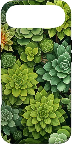 Miniatura 26 de Funda para iPhone 12 Pro Max Suculenta Plantas Botánicas Verde Floral Patrón Flor Cactus