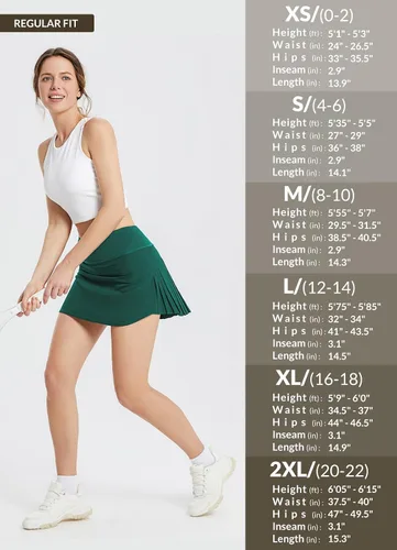 Miniatura 6 de baleaf - Falda de tenis plisada para mujer, falda pantalón de golf para mujer, cintura alta, pantalones cortos deportivos ligeros con bolsillos