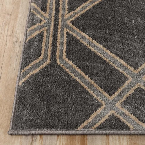 Miniatura 4 de Superior Alfombra de área de 2 x 3 pies y 0.394 in de altura con respaldo de yute, tejida a la moda y asequible colección Abner, color negro