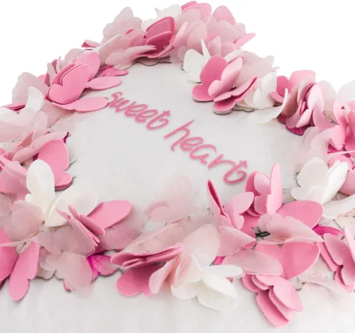 Miniatura 6 de KINGROSE Funda de almohada decorativa con diseño de mariposa 3D, diseño de corazón dulce, funda de cojín suave para el Día de San Valentín, Día