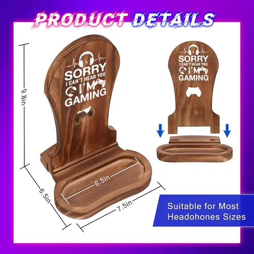 Miniatura 2 de CryCarrot Regalos de jugador para hombres, adolescentes, niños, cumpleaños, día del padre, soporte para auriculares, regalos de cumpleaños para él