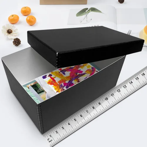 Miniatura 3 de Lineco Caja de almacenamiento de fotos de archivo, con capacidad para hasta 1100 imágenes de 5 x 7, contenedor de fotografías de 4 x 6 con tapa
