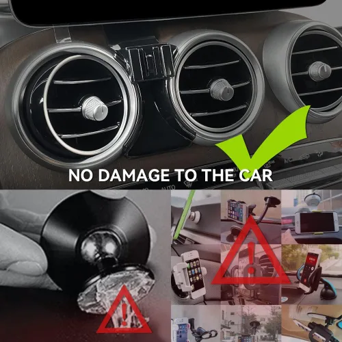 Miniatura 5 de BEERTE Soporte de teléfono para automóvil para Mercedes Benz Clase C 2016-2022, Benz Clase GLC 2016-2023, soporte magnético fuerte para teléfono
