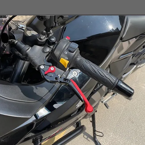 Miniatura 5 de NIKKHO Palanca de embrague de freno TRK502 motocicleta CNC ajustable extensible manillar palanca de embrague de freno plegable para Be&Nelli Jinpeng