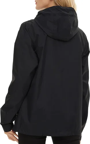 Miniatura 5 de Chaqueta de lluvia para mujer ligera impermeable con capucha cortavientos ajustable rompevientos